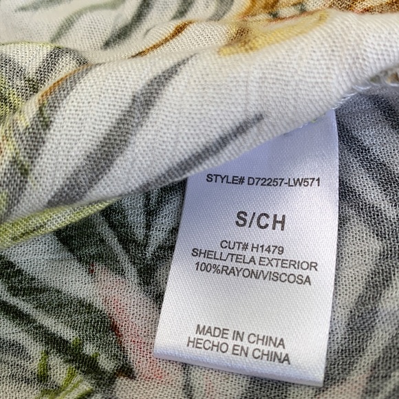 Women’s Potter’s Pot Printed Rayon Mid-length Tie Up Blouse - Picture 4 of 5